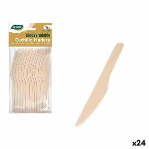 Knivsæt Algon Træ 12 Dele 16,5 cm (24 enheder)