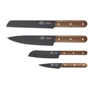Lion Sabatier International Phenix Walnut Knivsæt 4 dele - Sort/træ