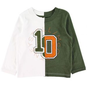 Stella McCartney Kids Bluse - Varsity - Hvid/Armygrøn