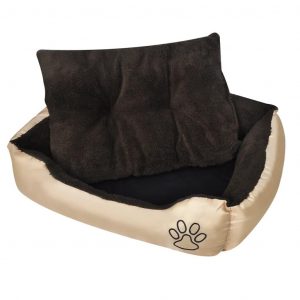 Varm hundeseng med pude L