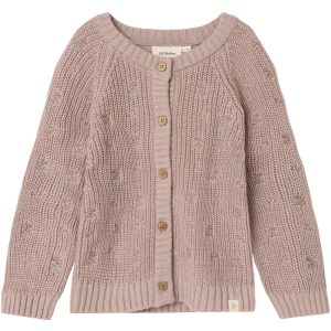 Lil'Atelier Shadow Gray Emlen Embroidery Ao Strik Cardigan - Str. 92
