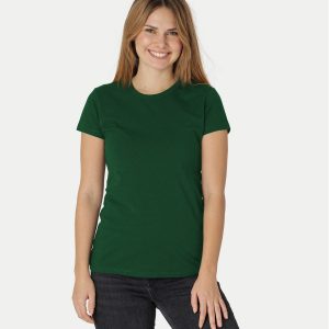 Neutral Dame Fitted T-Shirt Flaskegrøn
