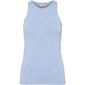 NORR - Chelsea knit tank top - Light blue melange - XL