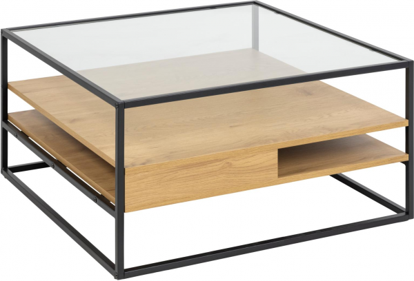 Velina, Sofabord, Klar, Glas (H: 40 x B: 80 x D: 80)