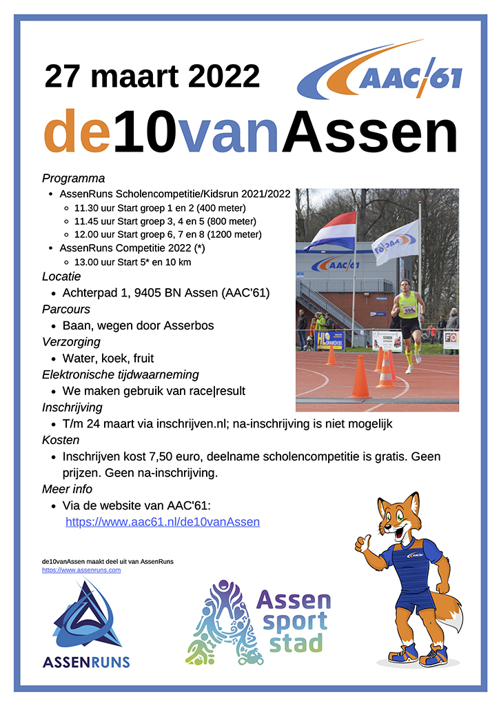 De 10 van Assen 27 maart 2022