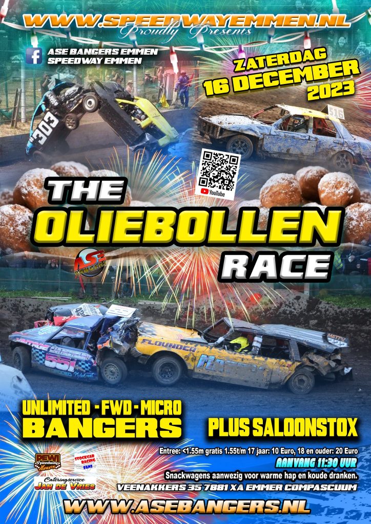 Oliebollenrace Stockcar en Banger racing seizoen op Speedway Emmen