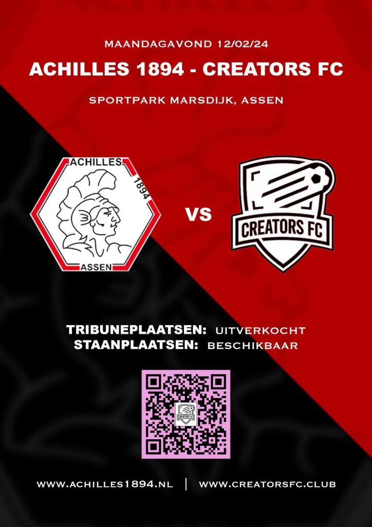 Creators FC - Achilles 1894 12 februari 2024