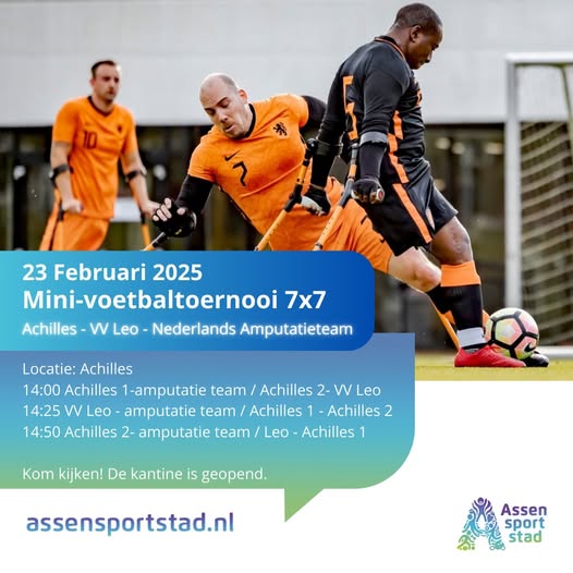 Mini voetbaltoernooi 7×7 23 februari 2025 bij Achilles
