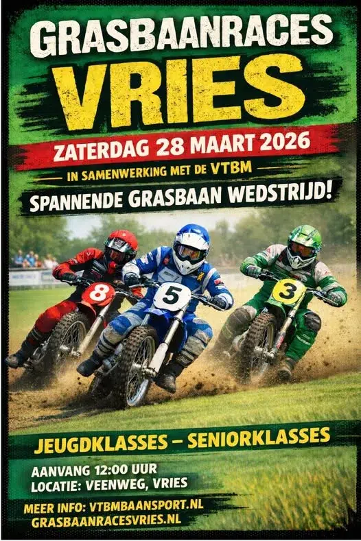 Grasbaanraces Vries 28 maart 2026
