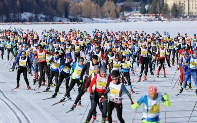MALOJA, 12MAR23 - Impression vom 53. Engadin Skimarathon von Maloja nach S-chanf am 12. Maerz 2023 im Engadin.Impression of the 53nd Engadin Skimarathon, a cross country skiing race from Maloja to S-chanf in the Engadine Valley, Switzerland, March 12, 2023.swiss-image.ch/Photo Andy Mettler