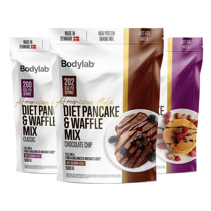 diet pancake waffle mix classic 500g 3stk p