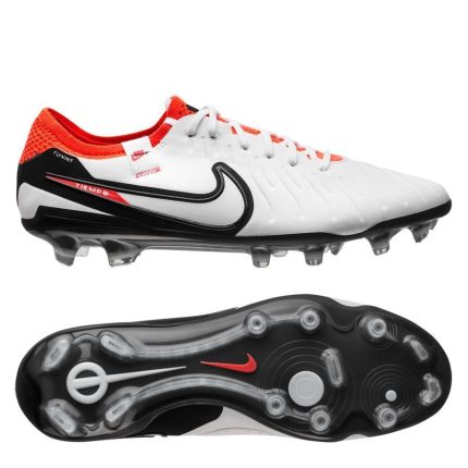 Nike Tiempo Legend 10 Elite FG Ready - Hvit/Sort/Rød - Gress (FG), størrelse 38