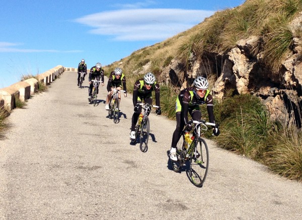 Her er Team Valdres-Merida på treningstur på Mallorca. Foto: Frank Mo