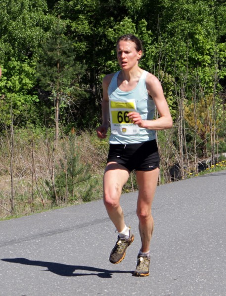 Inger Liv Bjerkreim Nilsen viser imponerende form om dagen, med sin andre seier på 4 dager! Her fra Skaubygdaløpet på søndag. Foto: Trond T. Hansen