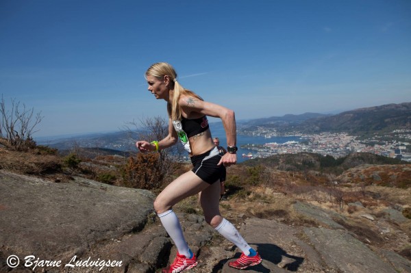Kirsten Marathon Melkevik satser i år for fullt på motbakkeløp. Det ga to seire i helgen, i tillegg til at hun vant Fløyen Opp. Copyright: Bjarne Ludvigsen