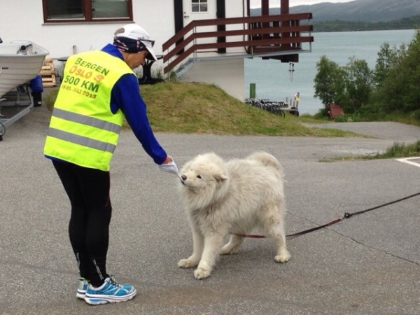 Erik Nossum klar for enda en dag på veien... Foto: Tove Nossum