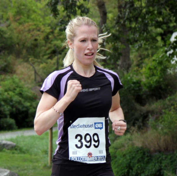 Silje Smedsrud var nest raskeste dame i kortløypen. Her under Follotrimmen på sensommeren. (Foto: Trond T. Hansen, Sportsmanden)