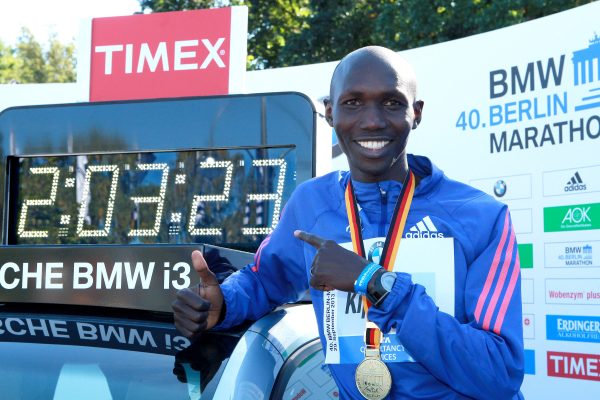 Den nye verdensrekordholderen Wilson Kipsang. Foto: Arrangøren, Copyright SCC EVENTS/PHOTORUN