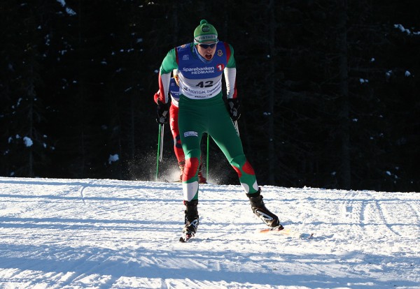 Christian Westgaard fra Rustad IL ble kun slått av sin tidligere klubbkamerat og treningskamerat  Thomas Giftsad i klasse M21-25 år. Westgaard var 1.29 bak og ble nr 7 totalt i rennet. Her er han under NM på vang i fjor. (Foto: Bjørn Hytjanstorp)