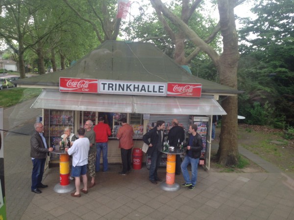 En typisk tysk Trinkhalle, like vanlig her som en kiosk i Norge. 