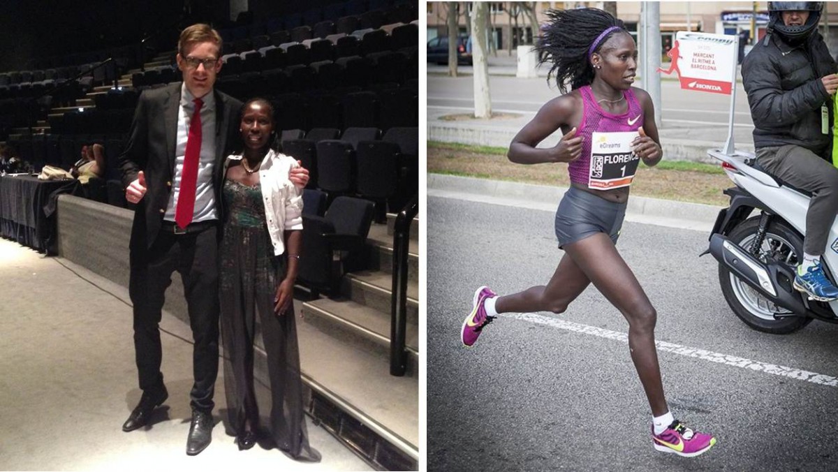 Min lille lettbente “venninne” fra Maraton-gallaen i Athen i november 2014, kenyanske Florence Jebet Kiplagat, gjør det igjen!! For andre året på rad i Barcelona setter hun ny verdensrekord for kvinner på halvmaraton. Tiden hennes nå blir utrolige 01:05:09. RESPEKT!!!