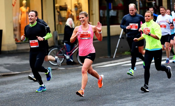 Tonje Berg fra løpsklubben 1814 blir nummer 45 i den store kvinneklassen på 40.51. Foto: Bjørn Hytjanstorp