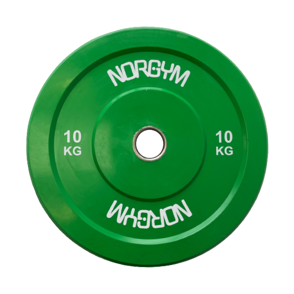 Norgym Ø50mm Bumper plate 10kg Grøn