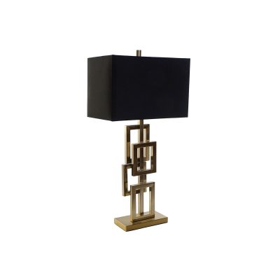 Bureaulamp DKD Home Decor Zwart Gouden Metaal 60 W 240 V 38 x 23 x 78 cm