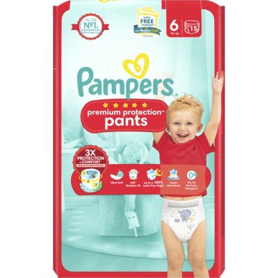 Pampers Premium Protection Pants Luierbroekjes Maat 6, 15 Broekjes, 15kg+