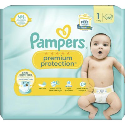 Pampers Premium Protection Maat 1, Luiers x44, 2kg-5kg