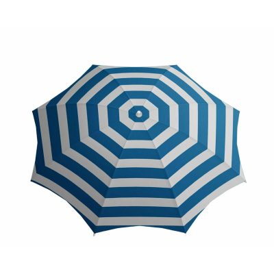 Parasoll Strepen Wit/Blauw Ø 200 cm