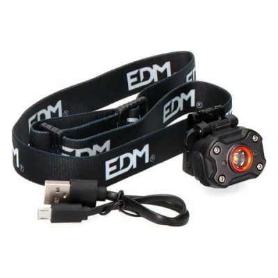 Ledlamp voor op het hoofd EDM 8 W Zwart 400 lm