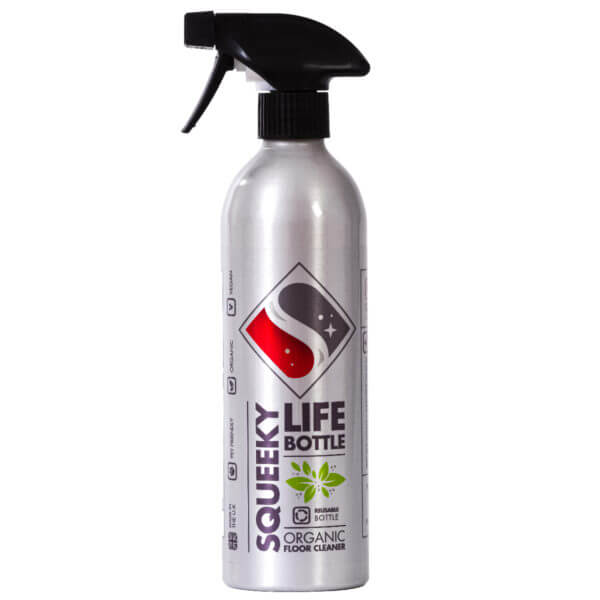 Squeeky Life Organic natural plastic free floor cleaner aluminium life bottle