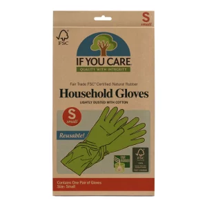 Small green household gloves