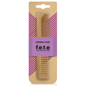 Narrow toothed bamboo comb