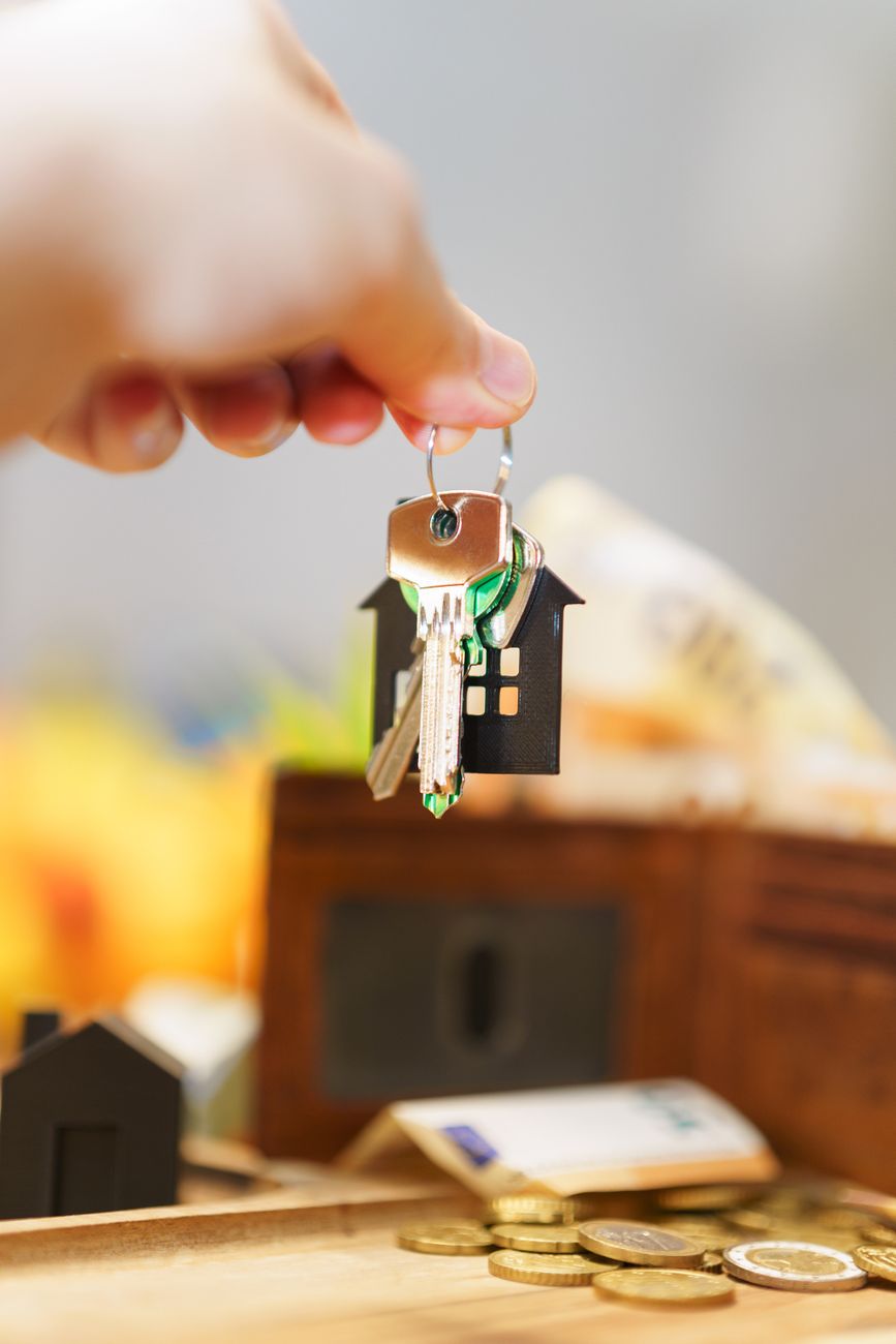 real estate investment concept with house keys