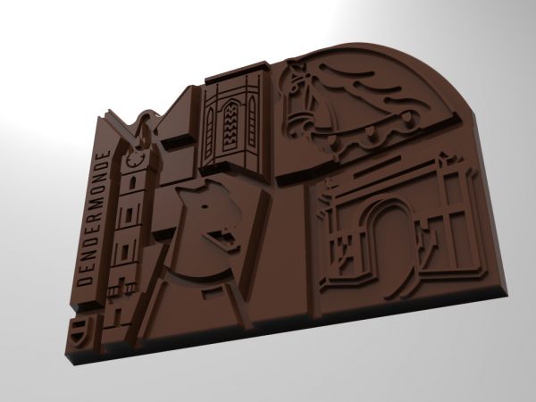 Render Stadsduif Chocolade Dendermonde