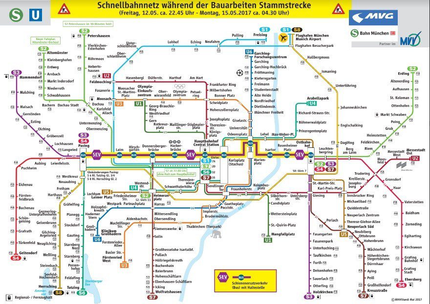 SBahn München Sperrung der Stammstrecke am Wochenende