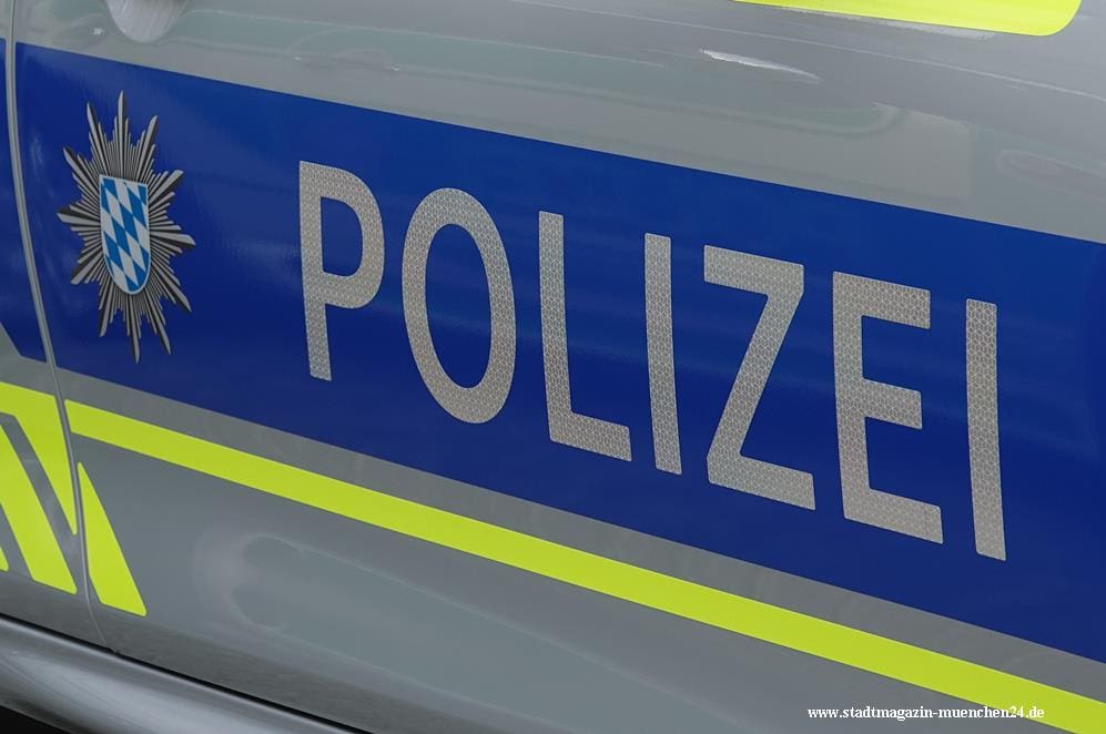 Polizei Streifenwagen blau