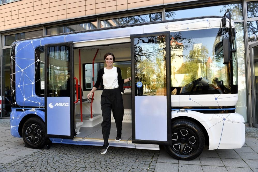 Stadtwerke München SWM Digi-Messe, Autonomes Shuttle Quelle Foto: SWM/Marcus Schlaf