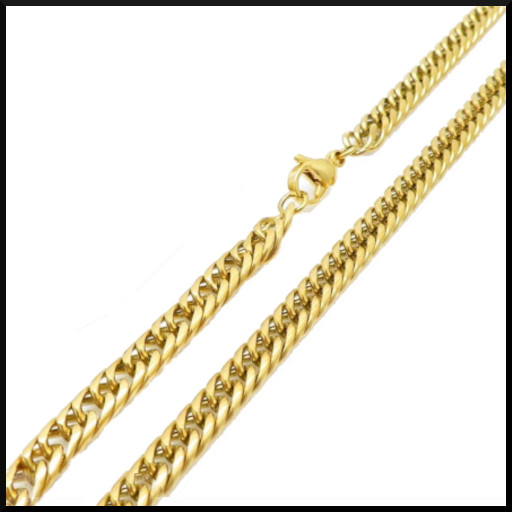 Pansarlänk Tät 7 mm Guld