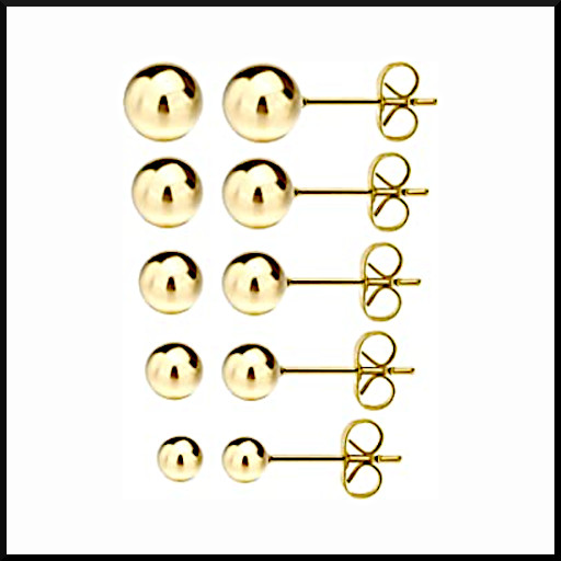 Örhängen Putte Guld 3-8 mm