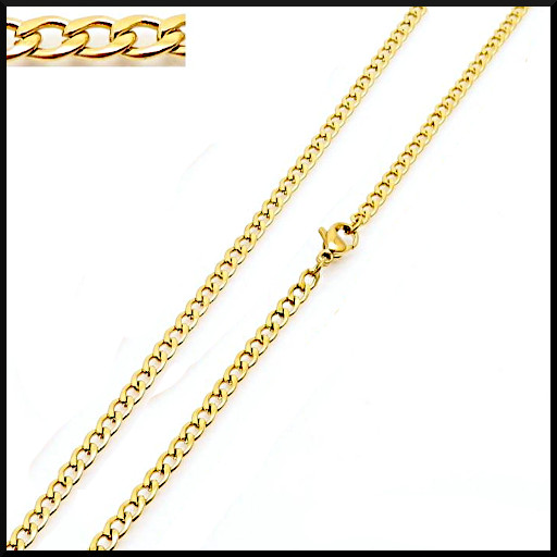 Pansarlänk gles 3 mm Guld