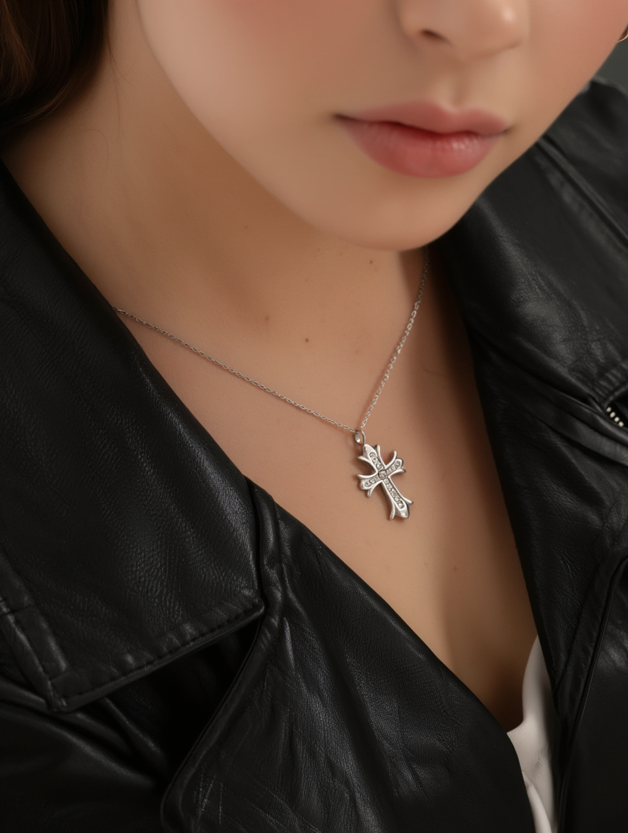 Halsband Katolskt Kors CZ