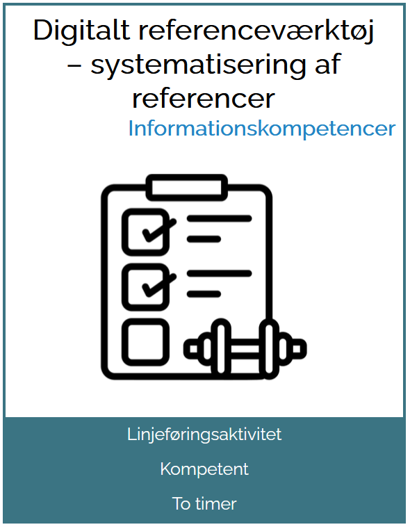 Digitalt referenceværktøj - systematisering af referencer