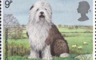 DOGS ON STAMPS: Old English Sheepdog