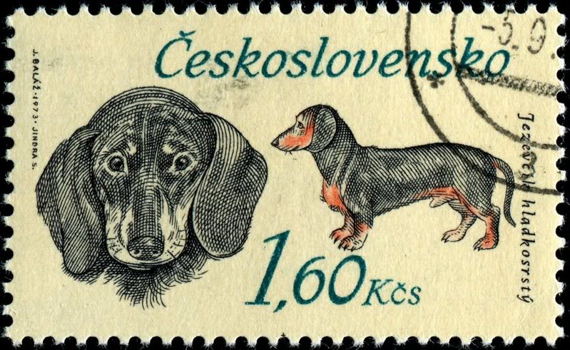 DOGS ON STAMPS: Dachshunds