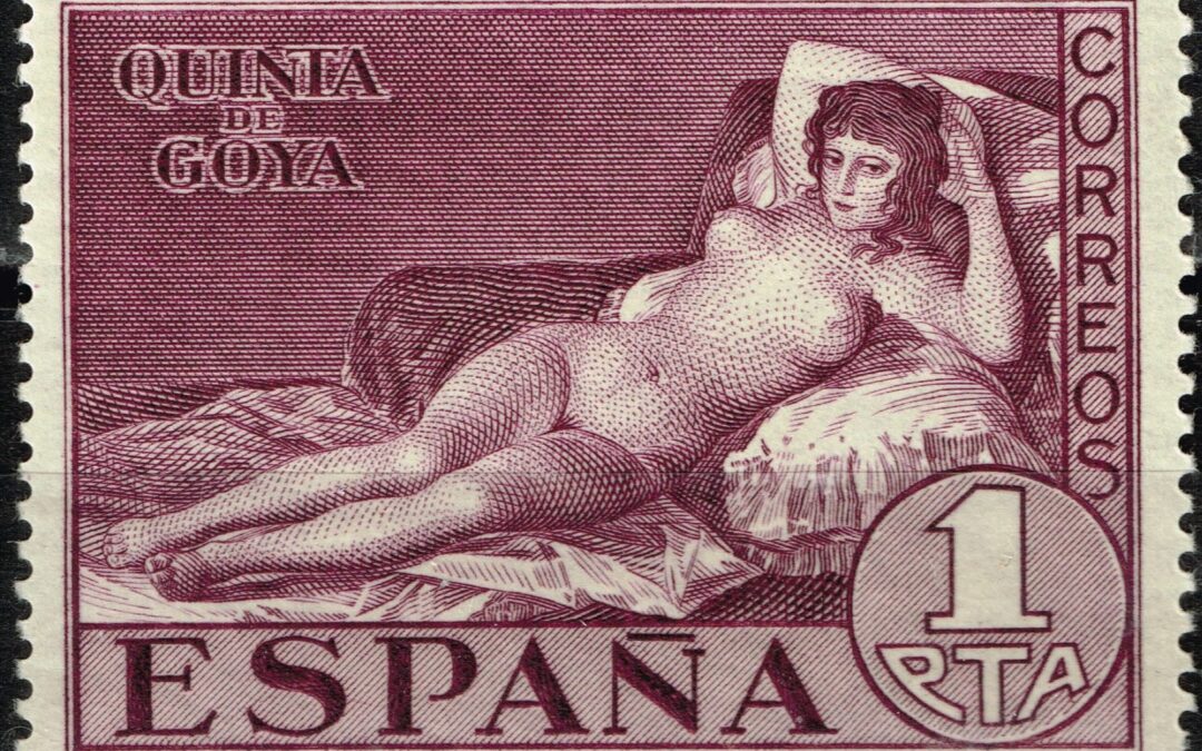 NUDE ART ON STAMPS: Goya