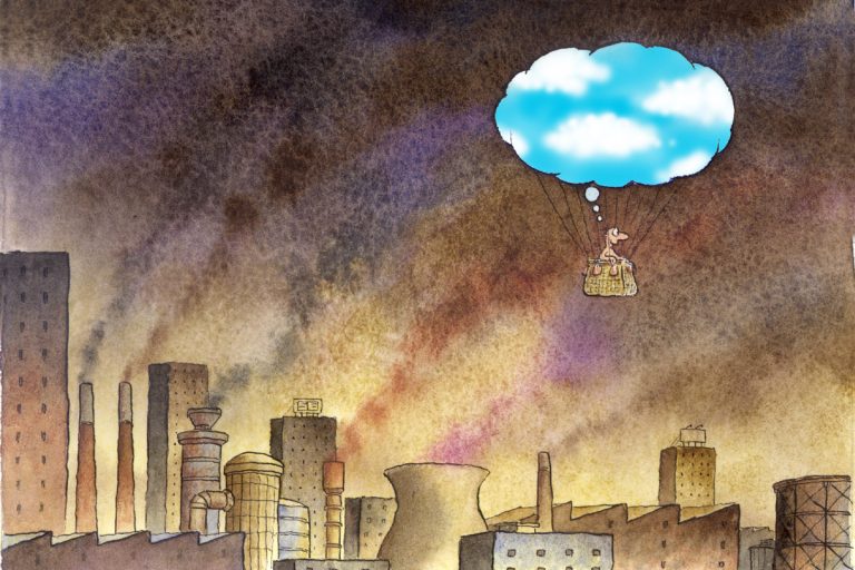 9 cartoons about air pollution