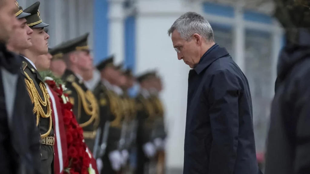 On April 20, 2023, Jens Stoltenberg, the Secretary General of NATO, visited the Wall of Remembrance in Kyiv to honor the memory of Ukrainian soldiers who had sacrificed their lives.